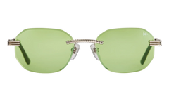 Hustler Rimless Drill Mount 24KT "White Gold / Lime Green" DMHU2 0039 42D4