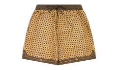 Weave Pattern Silk Shorts "Brown" SS22MPB017_Brown