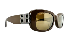 Acetate BB Hinge Oval Frame Sunglasses "Brown" BB0310SK 004