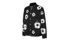 The Cotton Wreath Denim Jacket "Black" DT15