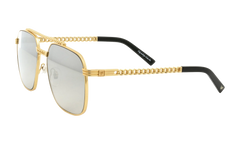 XL Cuban Link Edition 24KT "Yellow Gold / Dark Gray Gradient Mirror Flash Silver" CLXL2 0001 16D3