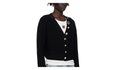 Fancy Button Mini Cardigan WMNS "Black" WH76KN220B BLAC