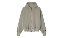Embroidered Classic Full Zip Hoodie "Smoke Grey" 192HO254781F