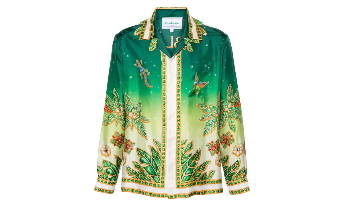 Cuban Collar Long-Sleeve Shirt "Joyaux D'Afrique" MS24 SH 006 01 JOYA