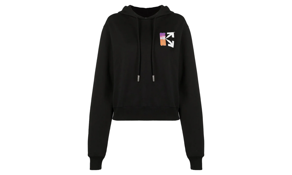 Gradient Crop Hoodie Wmns "Black / Multi" OWBB016R21JER0011084
