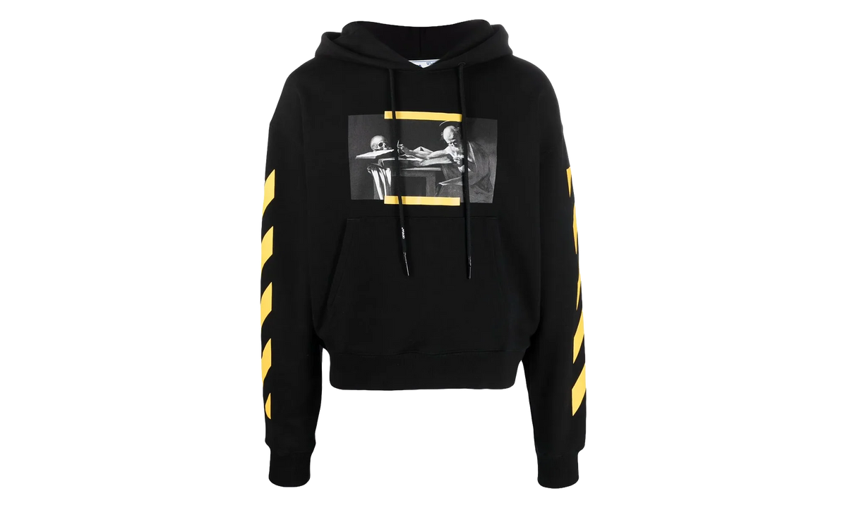Caravaggio Painting Over Hoodie "Black / Multicolor" OMBB037F21FLE0111084