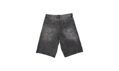 Embossed Jean Shorts "Black" 10049739