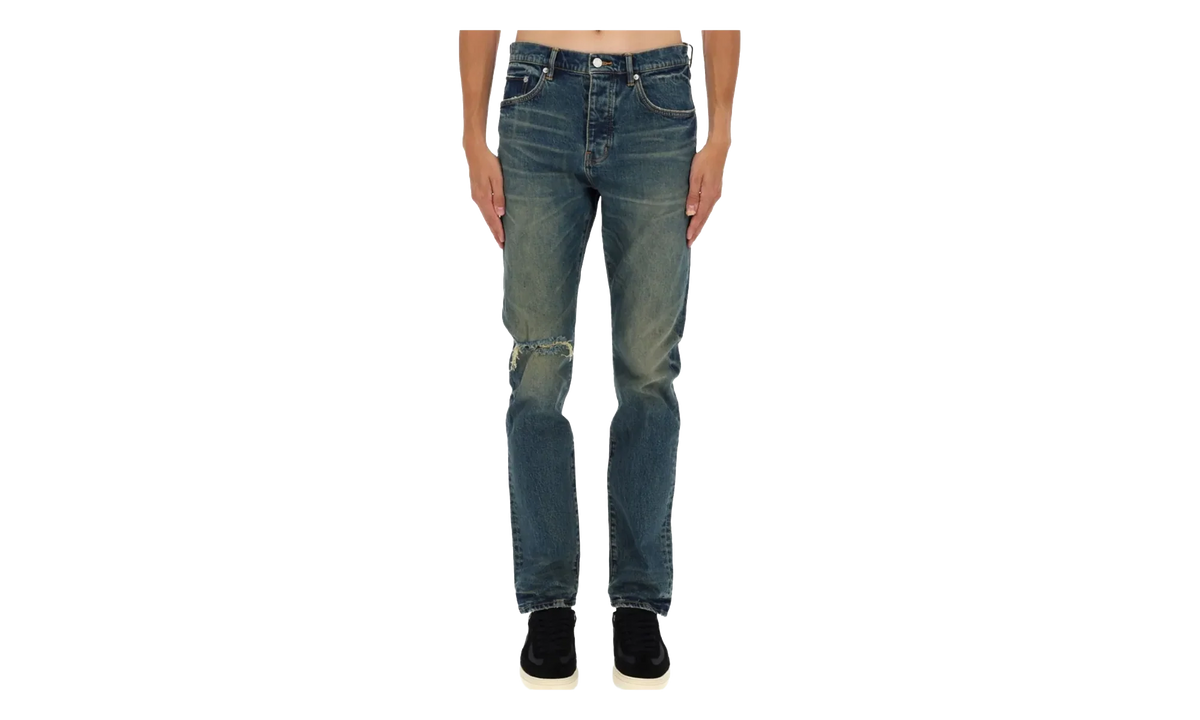 P005 Stratos Vintage Knee Slit Jeans "Dark Indigo" P005 SVKD425
