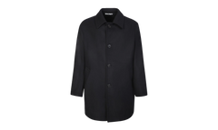 Curved Logo Mens Coat "Black" PMEA187C99FAB0011001