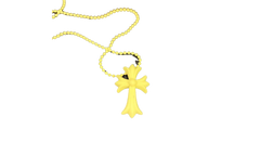 Silicone Cross Necklace "Neon Yellow" CHRM0675