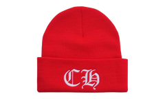Embroidered CH Logo Beanie "Red White" CHRM1126