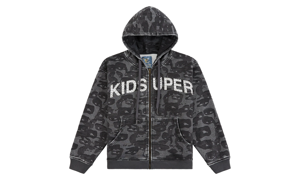 Kid Super Face Camo Hoodie "Black" KS006