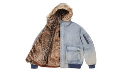 Reversible Faux Fur Hooded Work Jacket "SS26 - Denim" SU27009
