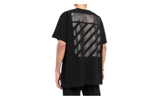 Diag Tab Over Short-Sleeve Tee "Black / Black" OMAA038C99JER0041010