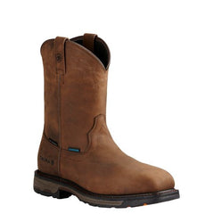 Ariat Oily Distressed Brown WorkHog Wellington Waterproof Men's Composite Toe Work Boots 10020092
