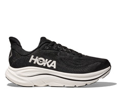 Hoka Black/White Clifton 10 Men's Wide Width Running Shoes 1162032-BWHT