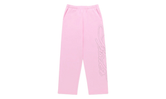 Rhinestone Script Wide Leg Sweatpants "Light Pink" SP5der350