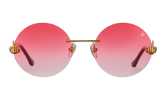 508 Rimless Drill Mount F.U. Edition 24KT "Yellow Gold / Black / Fire Red Gradient" DMMF2 0008 16T6
