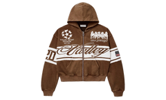 Cursive Zip-Up "Brown" VAL38