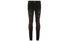 Old English Logo Bandana Patch Jeans "Aged Black White" PS22MDS148 023
