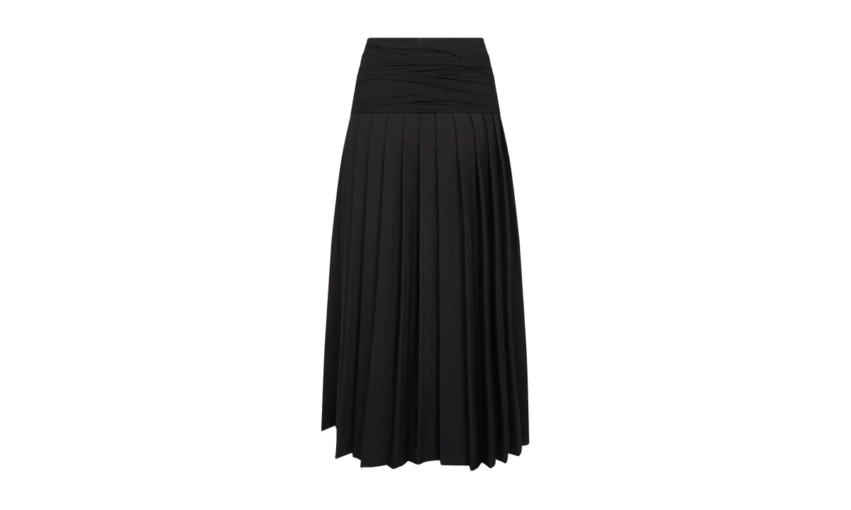 Long Layered Pleated Skirt WMNS "Off Black" S62MI0036 M35436 899
