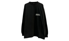 Long-Sleeve Crew Neck Oversized T-Shirt "Faded Washed Black" 850404 TTVL6 1041