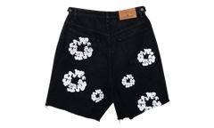 The Cotton Wreath Denim Shorts "Black White" DT401