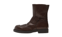 Low Leather Boot "Brown" SH3WU0015P7431T2187