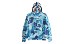 ABC Camo Crochet Relaxed Fit Shark Full Zip Hoodie "Blue Camo" 1L30115306 BLU
