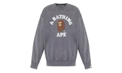 Garment Dye College Relaxed Fit Crewneck Sweatshirt "Charcoal" 1L80113308 CHA