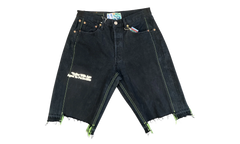 Monroe Triple-Wide Denim Shorts "Black" BWA100