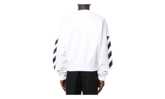 Diagonal Helvetica Oversized Sweatshirt "White" OMBA058C99FLE0010110