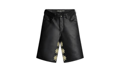 Leather Shorts "Black / Bone" 10058655