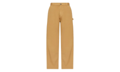 Button Up Zipper Straight Leg Trousers "Camel" MON52