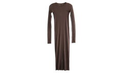 Rib Long-Sleeve Dress WMNS "Macassar" RP01F6546 RC 53