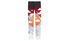 Casablanca Shell Print Denim Pants "White" MS20-TR-002