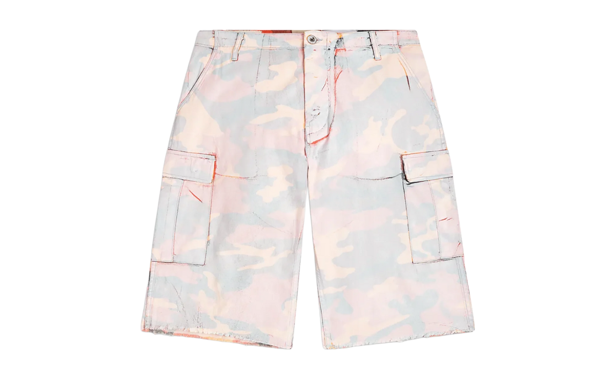 Camo Cut Off Short "Orange" GD047