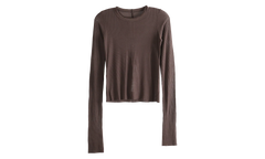 Cropped Rib Long Sleeve T-Shirt WMNS "Macassar" RP01F6209 RC 53