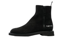 Suede Sponge Sole Ankle Boot "Black" OMID011F22LEA0011010