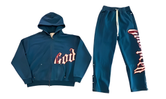 OG Logo Sweatsuit "Deep Water Blue / Red" GS057