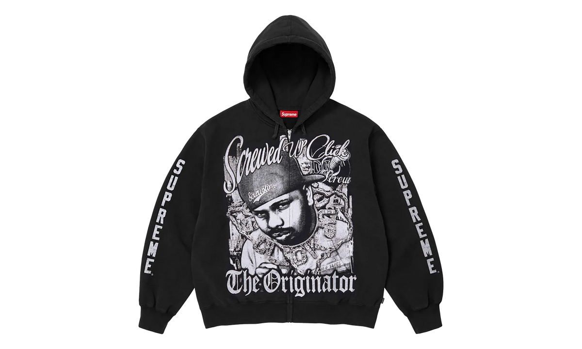 DJ Screw Zip Up Hooded Sweatshirt "SS26 - black" SU27355