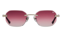 Hustler Rimless Drill Mount 24KT "White Gold / Burgundy Gradient" DMHU2 0043 42D8