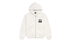 Dice Pigment Dyed Zip Up Hoodie "Natural" STUS371