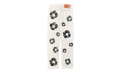 Levi's 501 Rhinestone Cotton Wreath Logo Jeans "White" DT377