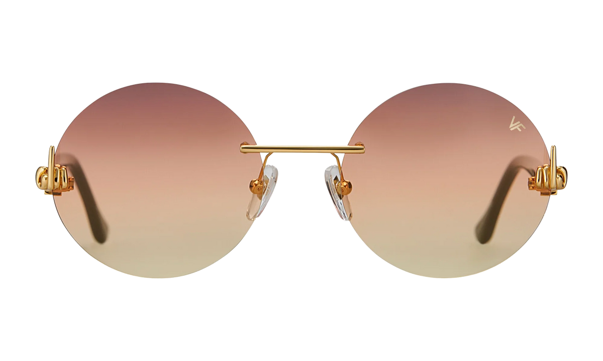508 Rimless Drill Mount F.U. Edition 24KT "Yellow Gold / Black / Brown Triple Gradient" DMMF2 0007 16T5