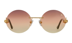 508 Rimless Drill Mount F.U. Edition 24KT "Yellow Gold / Black / Brown Triple Gradient" DMMF2 0007 16T5