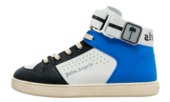 High-Top Strap Sneakers "Blue/White" PMIA007F22LEA0010145
