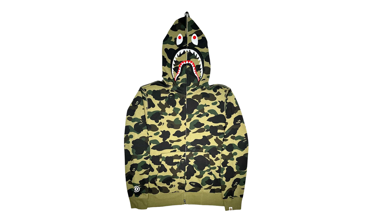 ABC Camo Shark Full Zip Up Hoodie "Green" 001ZPI201004M