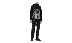 Logo-Intarsia Knitted Hooded Sweatshirt "Black" MON10