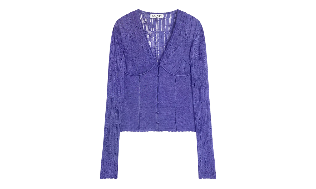 LONG-SLEEVE KNIT CARDIGAN "BLUE" RW CA0001 K034 E24 224